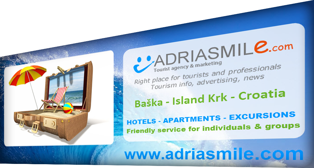 ADRIASMILE Tourist agency &amp; marketing, Baška – Island Krk – Croatia